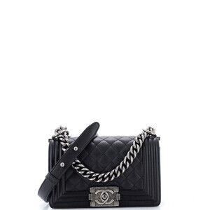 Chanel Small Boy Flap Bag Quilted Caviar